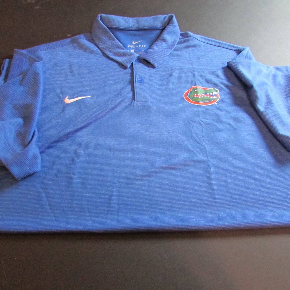 Florida Gators Nike Dri Fit Blue Polo Short Sleeve Men's XL. Excellent Condition - Picture 5 of 9